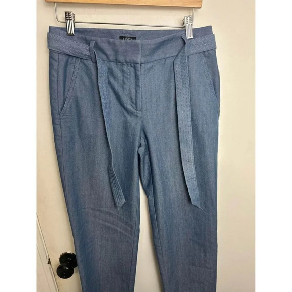 Loft women’s  blue chambray pants size 2 #0836 - Picture 3 of 8